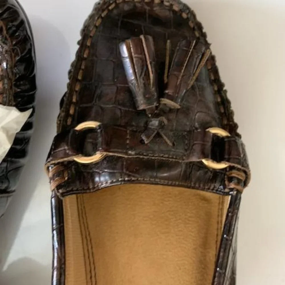 Lifestride Brown Alligator Transit Loafers